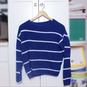 blue striped sweater